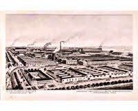 Historische impressie van de KSB fabriek in Frankenthal anno 1880