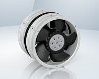 Twee tegenovergestelde, in serie opgebouwde ventilatoren vormen het 6300N Counter-Rotating concept. | Foto: ebm-papst